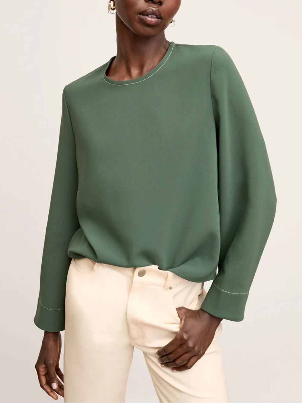 M.M.Lafleur | Jules Everyday Crepe Dusty Pine Top